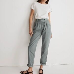 Madewell Garment Dyed Tapered Chino Pants Size 33 Cotton Blend Overcast